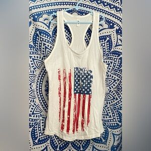 Ideal T by Next Level USA Flag L